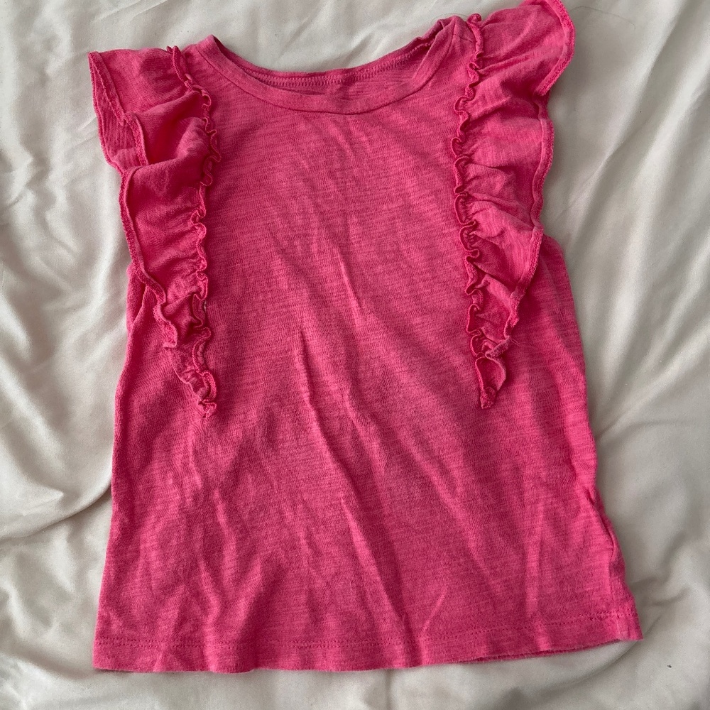 Old Navy Pink Ruffle Sleeveless Blouse Top Size 5T